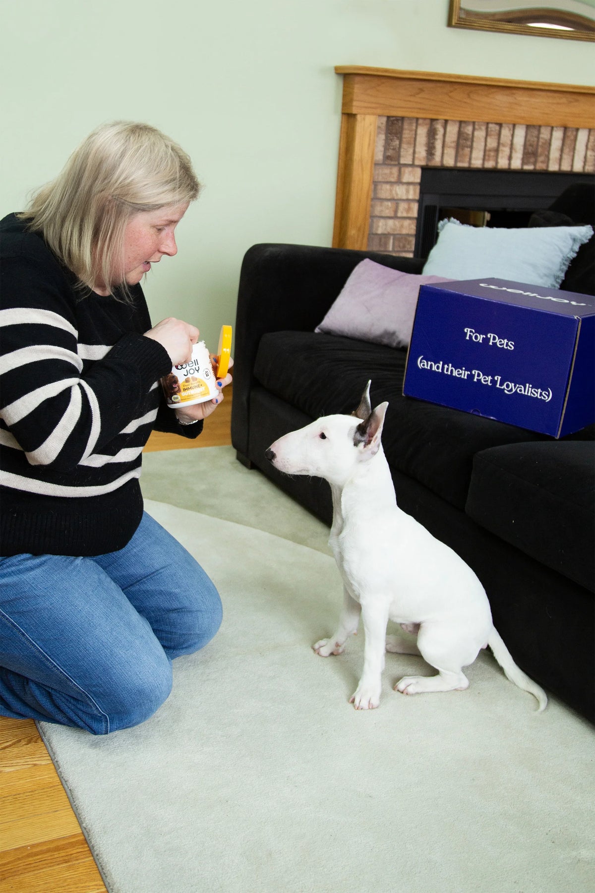 Luther loves WellJoy Immune+ Dog Supplement